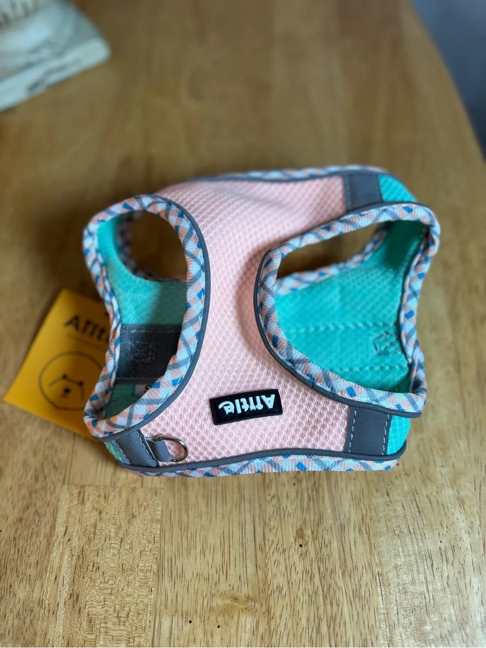 Aittle Breathable Mesh Pet Harness Peach and Teal Size Small New